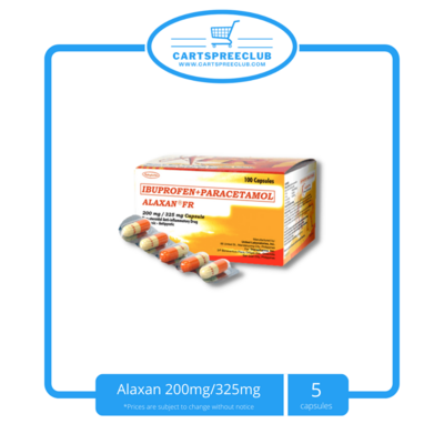 Alaxan FR 200 mg / 325 mg 5 capsules