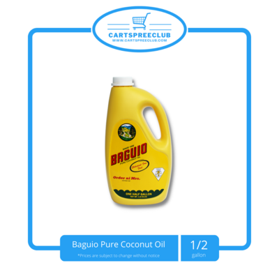 Baguio Pure Coconut Oil 1/2gallon