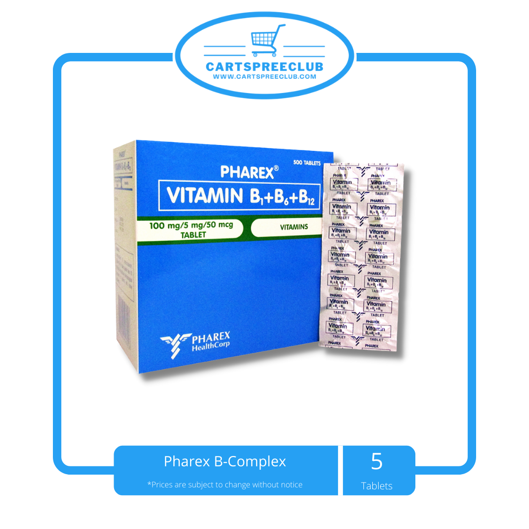 Pharex Vitamin B - Complex plus B1 + B6 + B12 (5 tablets)