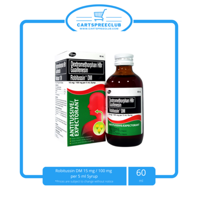 Robitussin DM 15 mg / 100 mg per 5 ml 60 ml Syrup