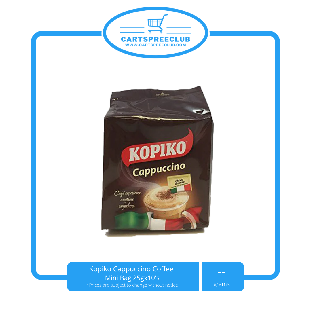 Kopiko Cappuccino Coffee Mini Bag 25gx10's