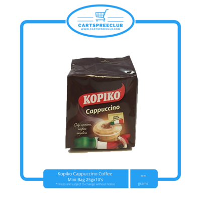 Kopiko Cappuccino Coffee Mini Bag 25gx10&#39;s