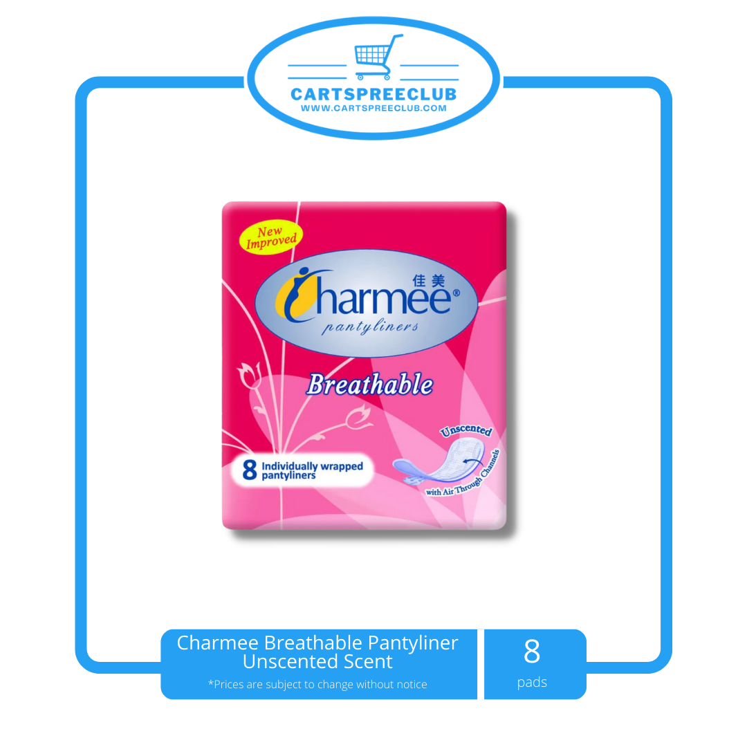 Charmee Breathable Pantyliner Unscented Scent 8 pads