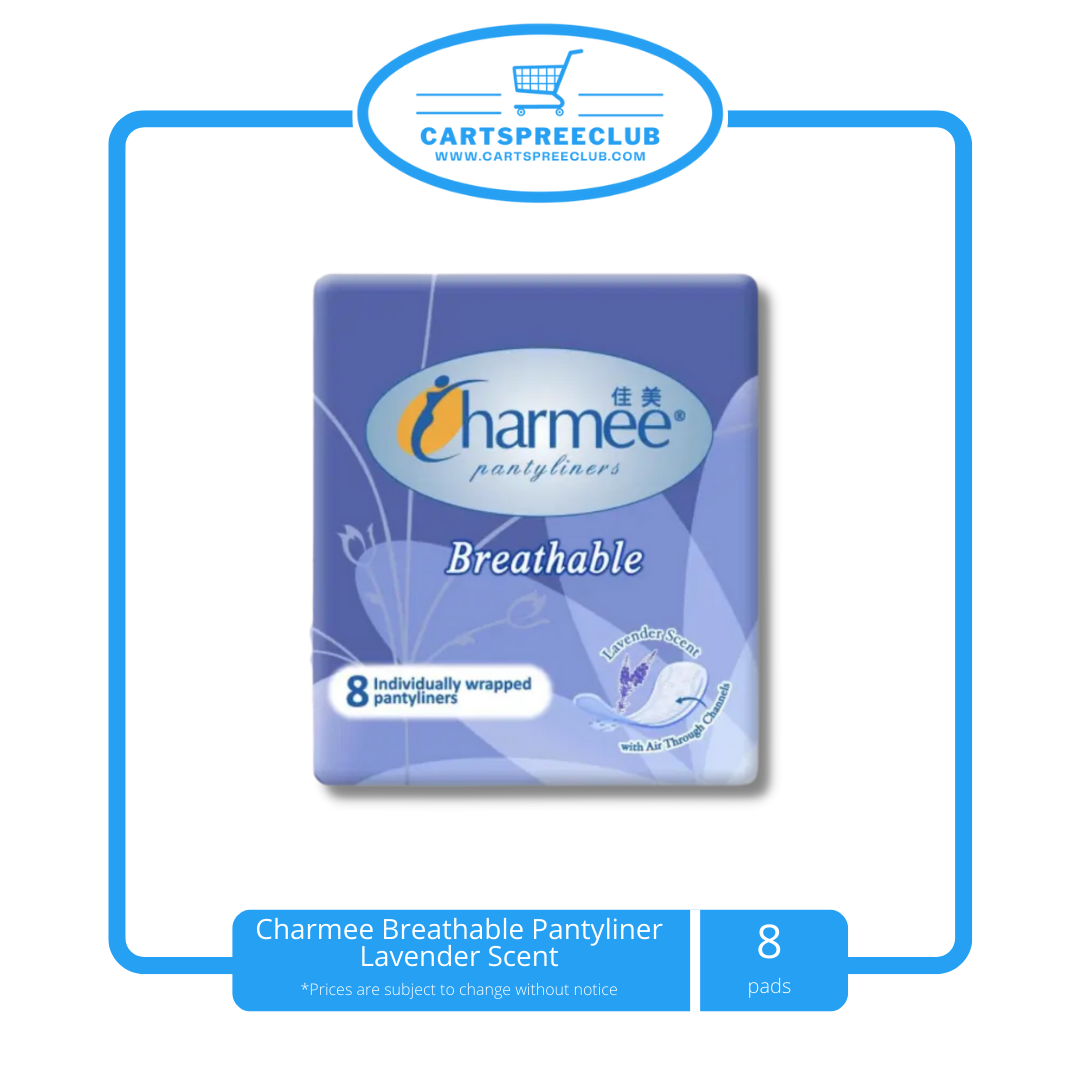 Charmee Breathable Pantyliner Lavender Scent 8 pads