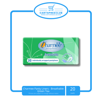 Charmee Panty Liners - Breathable Green Tea 20&#39;s