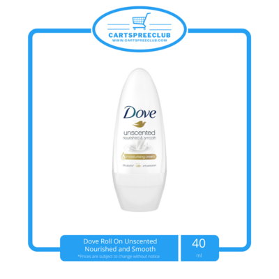 Dove Roll On Unscented Nourished and Smooth 40ml

