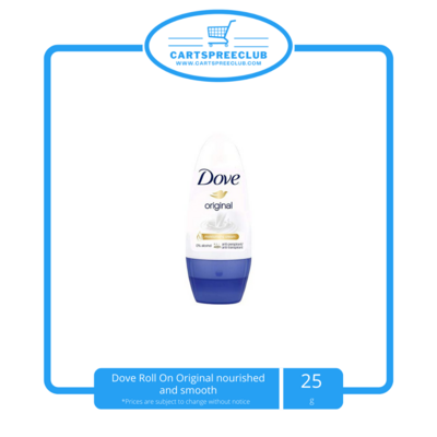Dove Roll On Original nourished and smooth Deo 25m