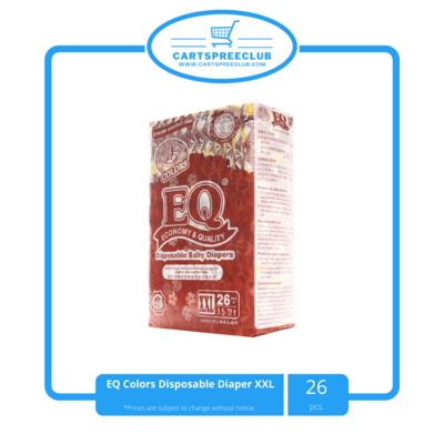 EQ Colors Disposable Diaper XXL 26&#39;2