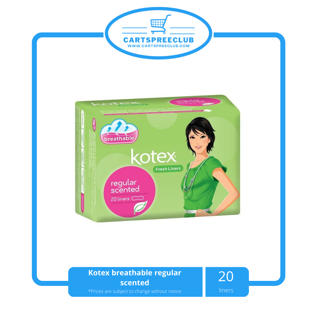 Kotex breathable regular scented 20 liners