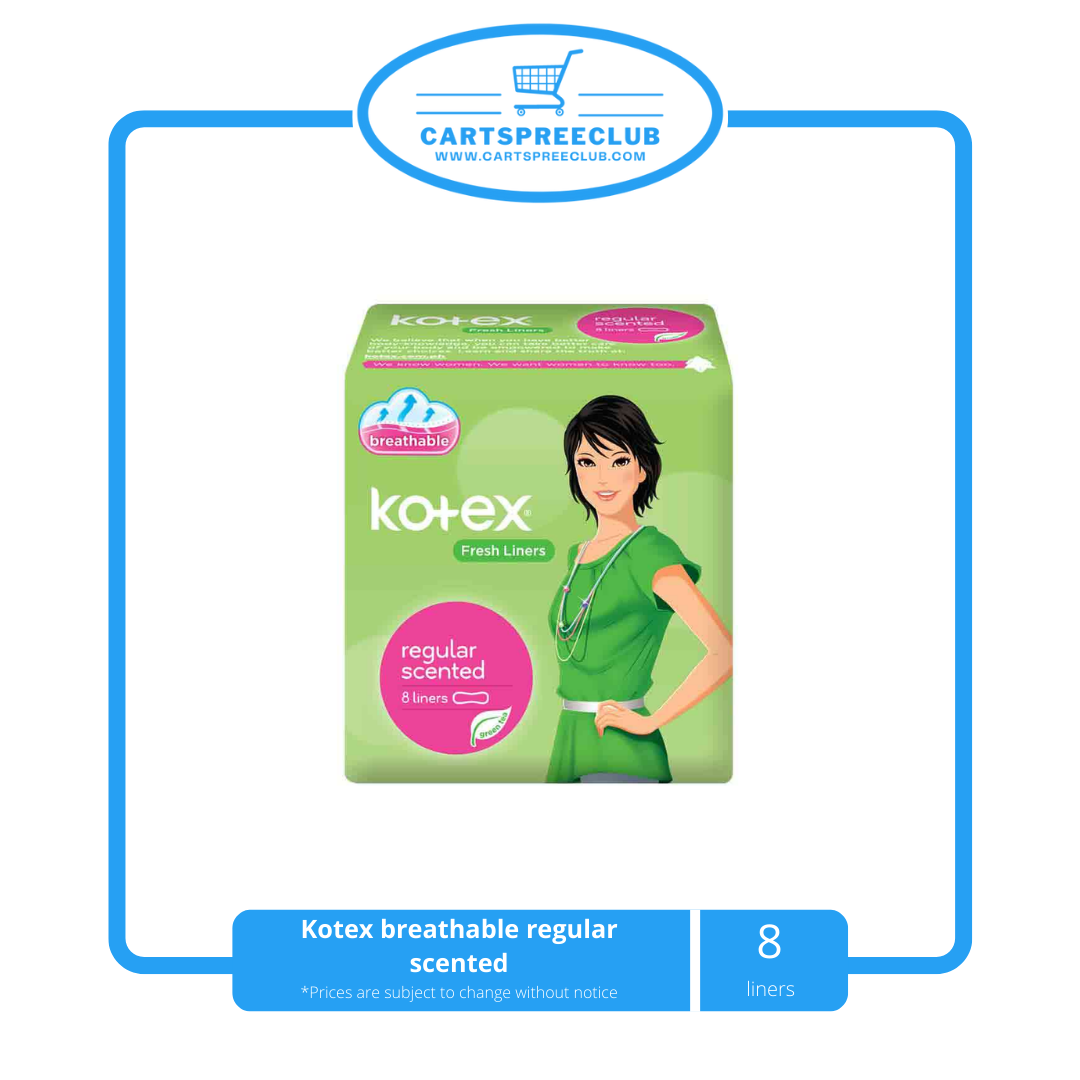 Kotex breathable regular scented 8 liners