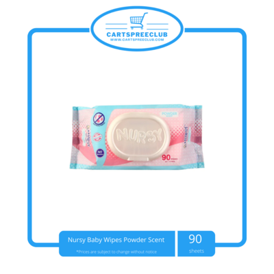 Nursy Baby Wipes Powder Scent 90 sheets
