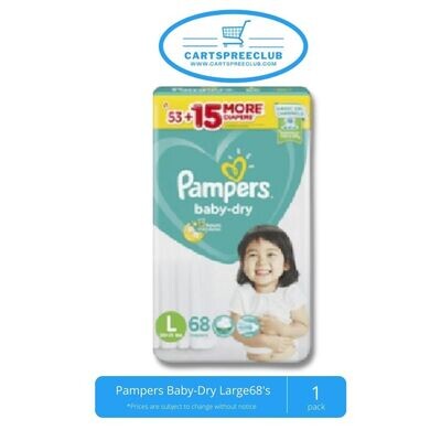 Pampers Baby Dry Large 68's