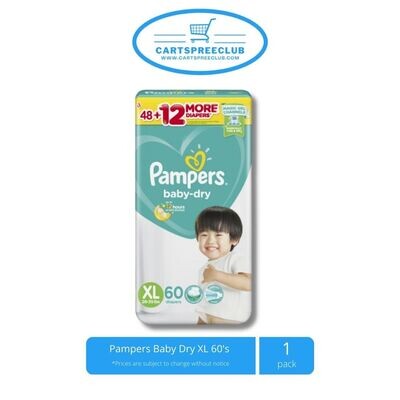 Pampers Baby Dry XL 60's