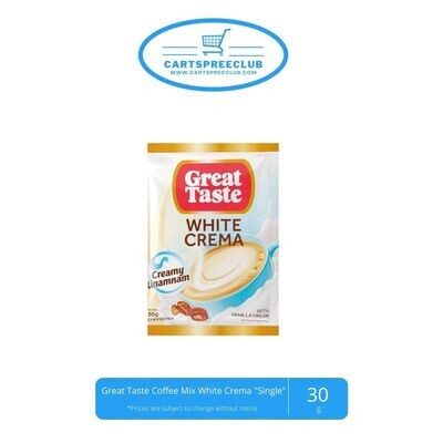 Great Taste Coffee Mix White Crema &quot;Single&quot; 30g