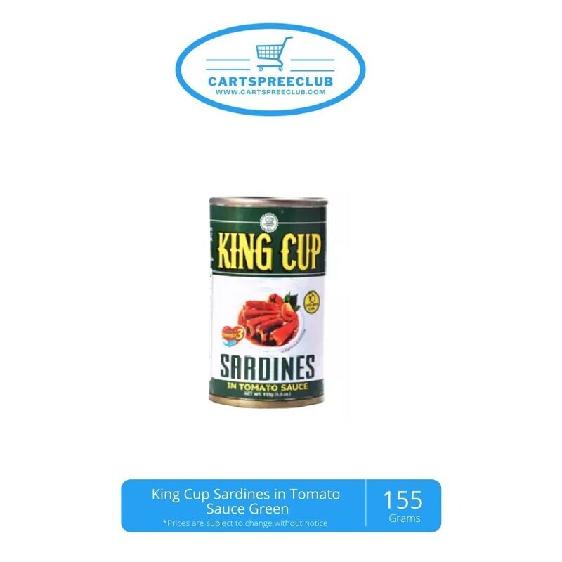 King Cup Sardines in Tomato Sauce Green 155g