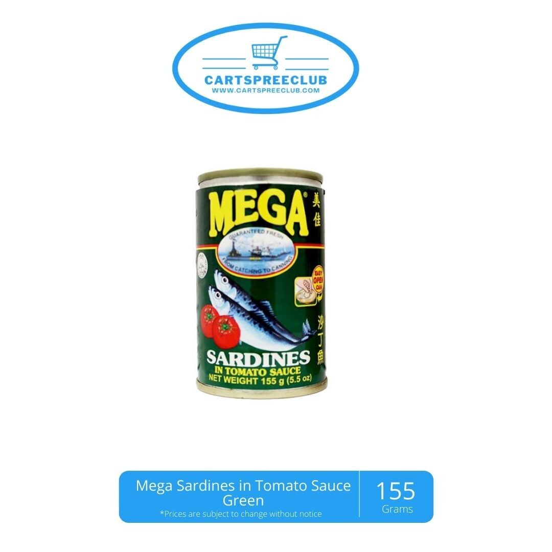 Mega Sardines in Tomato Sauce Green 155g