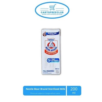 Nestle Bear Brand Sterilized Milk 200ml