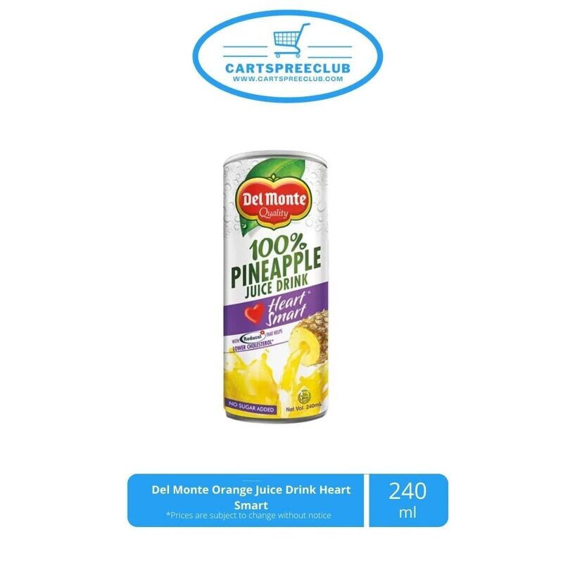 Del Monte Orange Juice Drink Heart Smart 240ml