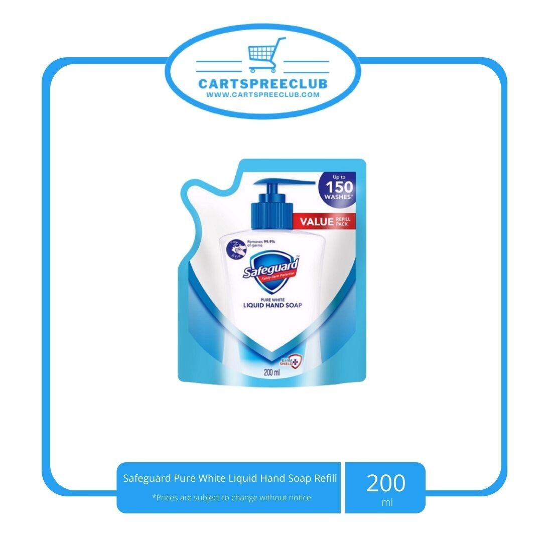 Safeguard Pure White Liquid Hand Soap 200ml Refill