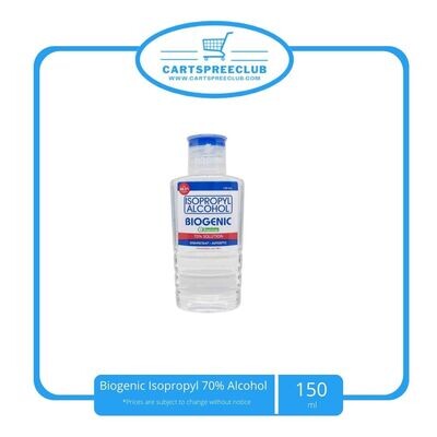 Biogenic Isopropyl 70% Alcohol 150ML