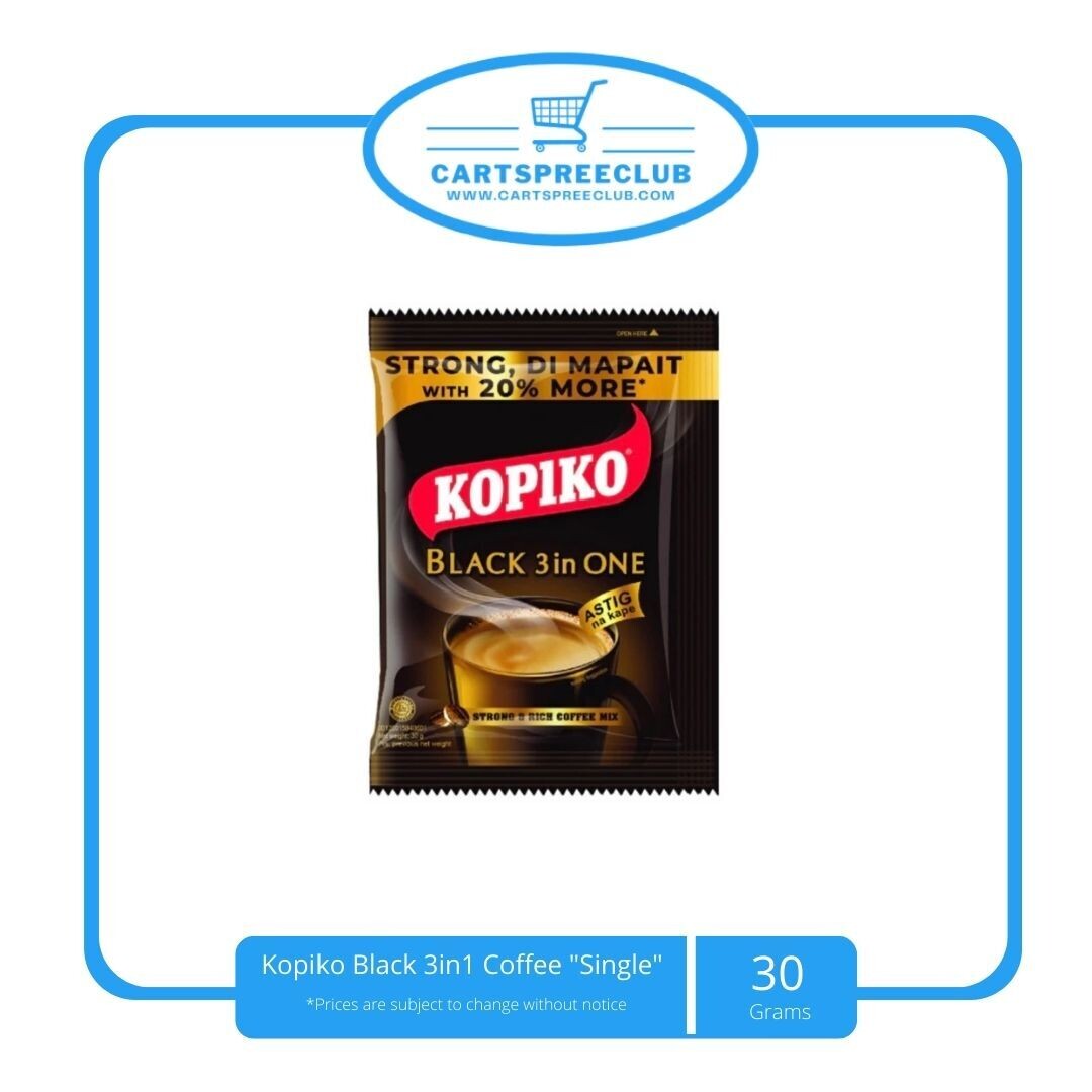 Kopiko Black 3in1 Coffee "Single" 30g