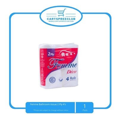 Femme Bathroom tissue 2 Ply 4's
