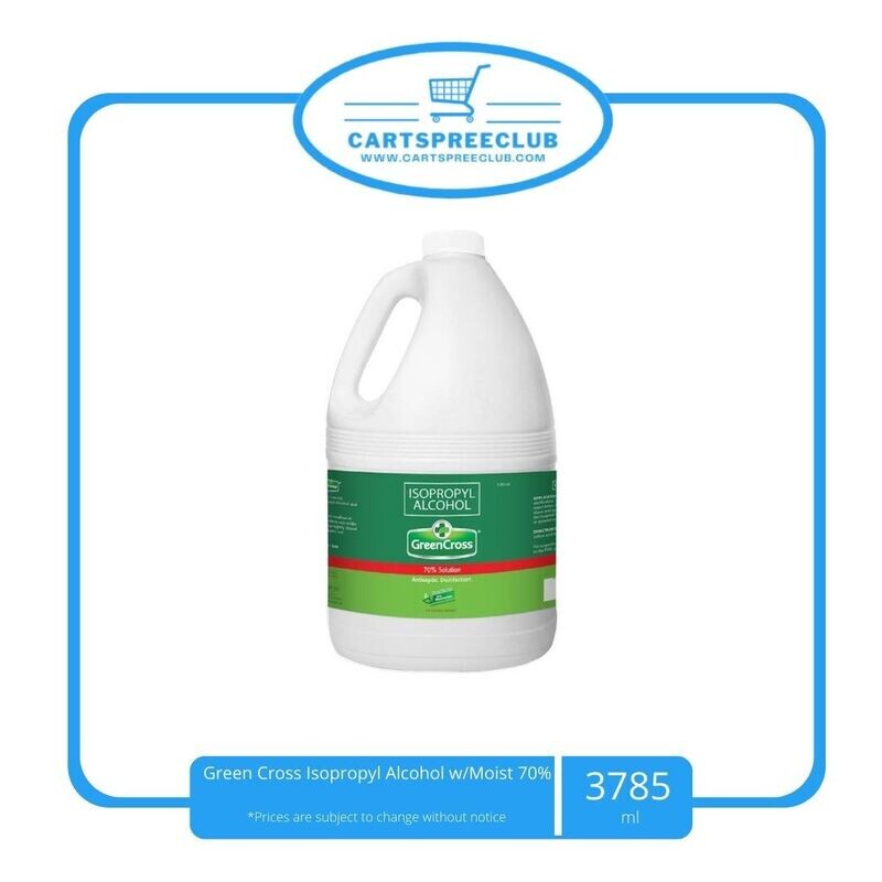 Green Cross Isopropyl Alcohol w/Moist 70% 3785ML