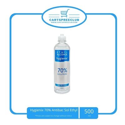 Hygienix 70% Antibac Sol Ethyl 500ML