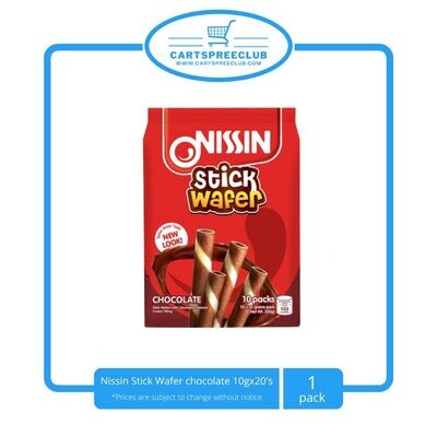 Nissin Wafer Stick Chcocolate 10gx20&#39;s