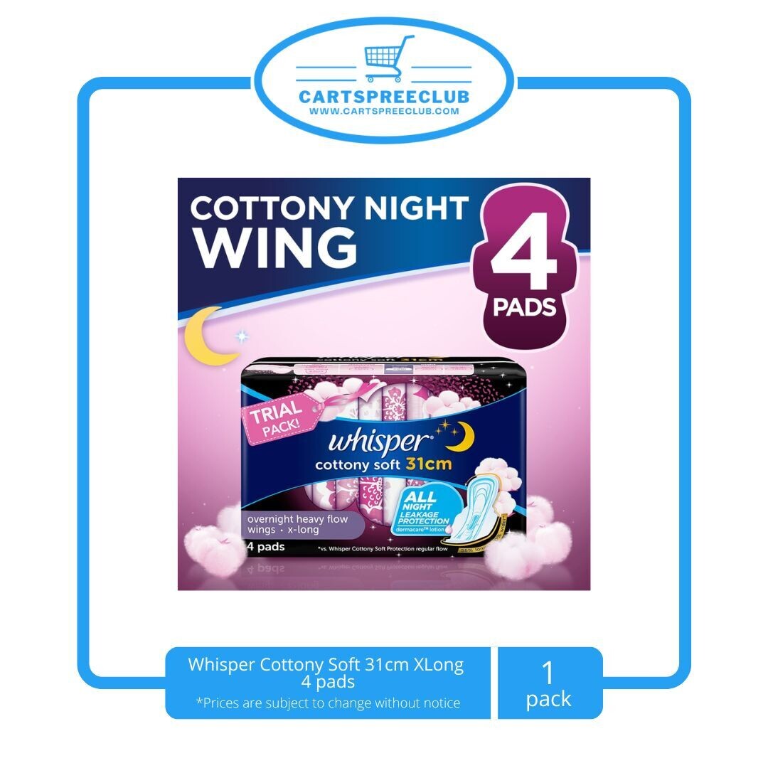 Whisper Cottony Soft 31cm XLong 4 pads