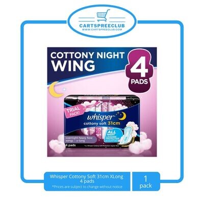 Whisper Cottony Soft 31cm XLong 4 pads