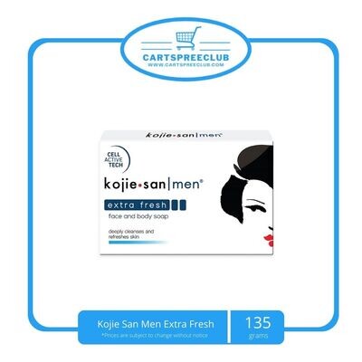 Kojie San Men Extra Fresh Face and Body Soap 135g