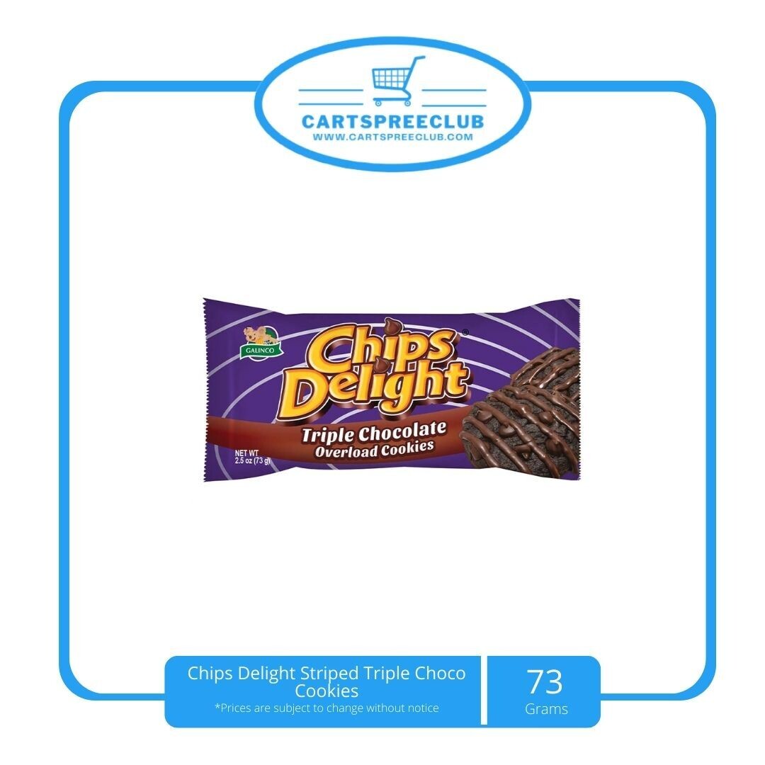 Chips Delight Striped Triple Choco Cookies 73g