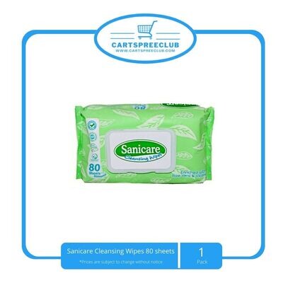 Sanicare Cleansing Wipes 80 sheets
