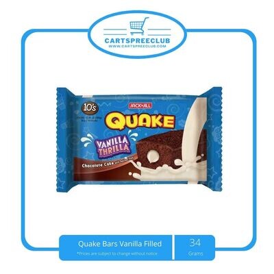 Quake Bars Vanilla Filled 36gx10&#39;s