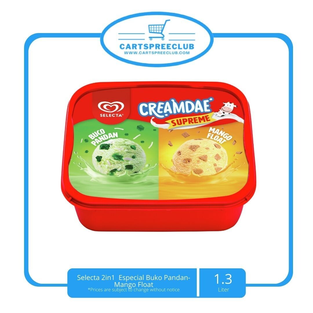 Selecta Creamdae Supreme 2 in 1 (Buko Pandan, Mango Float) 1.3L