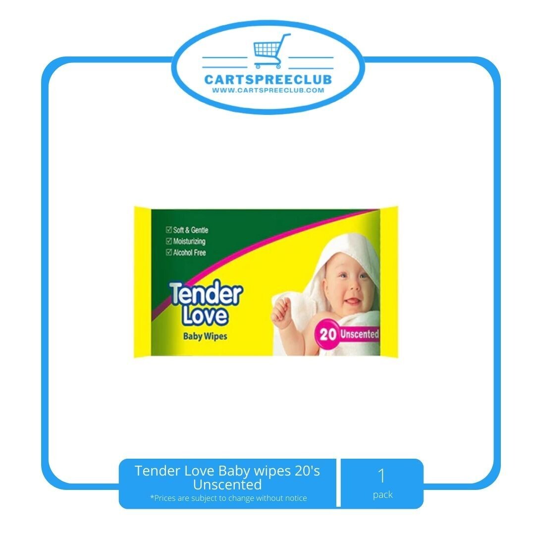 Tender Love baby wipes 20&#39;s Unscented