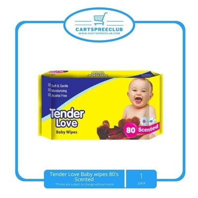 Tender Love baby wipes 80&#39;s scented