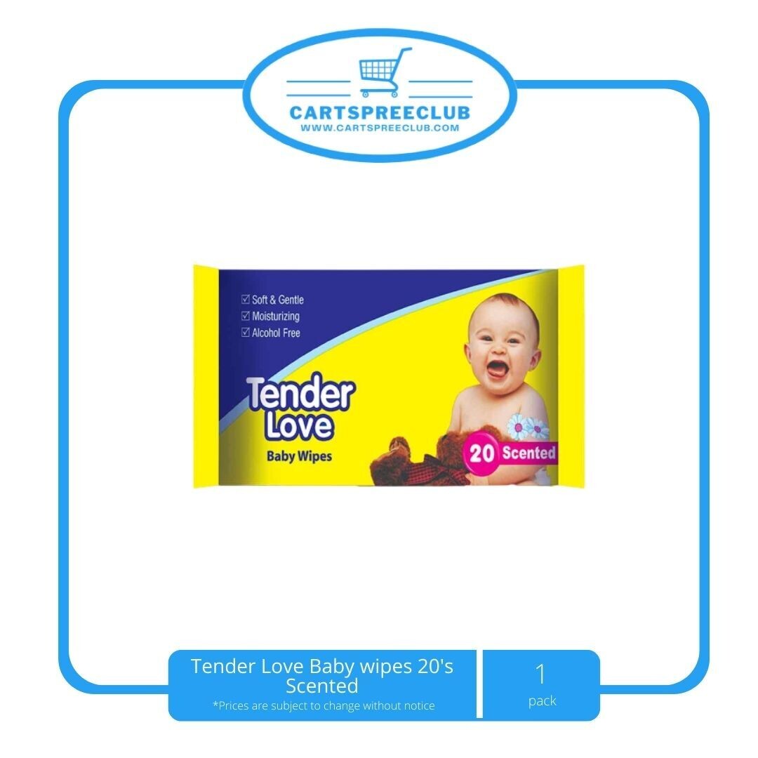 Tender Love baby wipes 20&#39;s scented