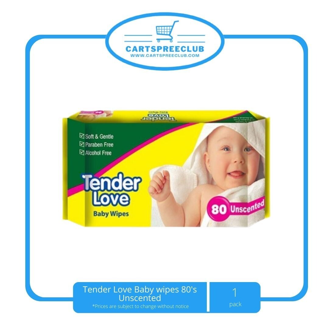 Tender Love baby wipes 80&#39;s unscented