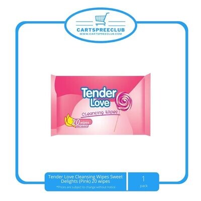 Tender Love Cleansing Wipes Sweet Delights (Pink) 20 wipes