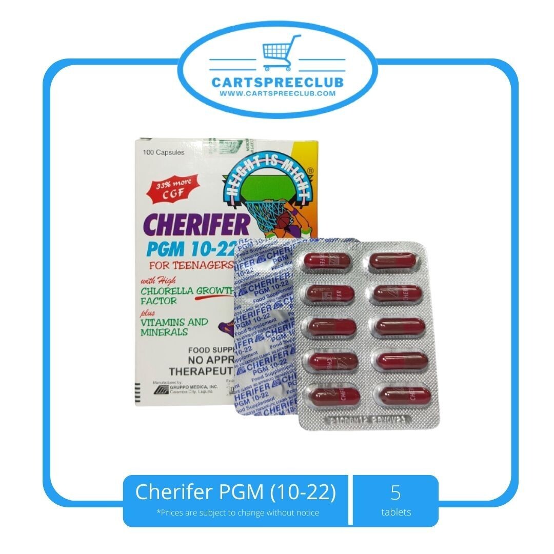 Cherifer PGM 10-22 For teenagers with High Chlorella Growth Factor (5 tablets)