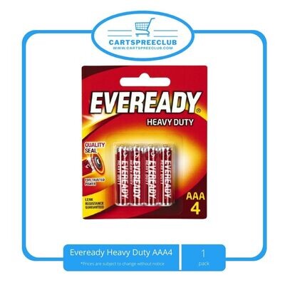 Eveready Heavy Duty Battery (Red)  AAA4