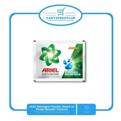 Ariel Detergent Powder Detox with Power Booster Fornula 70g