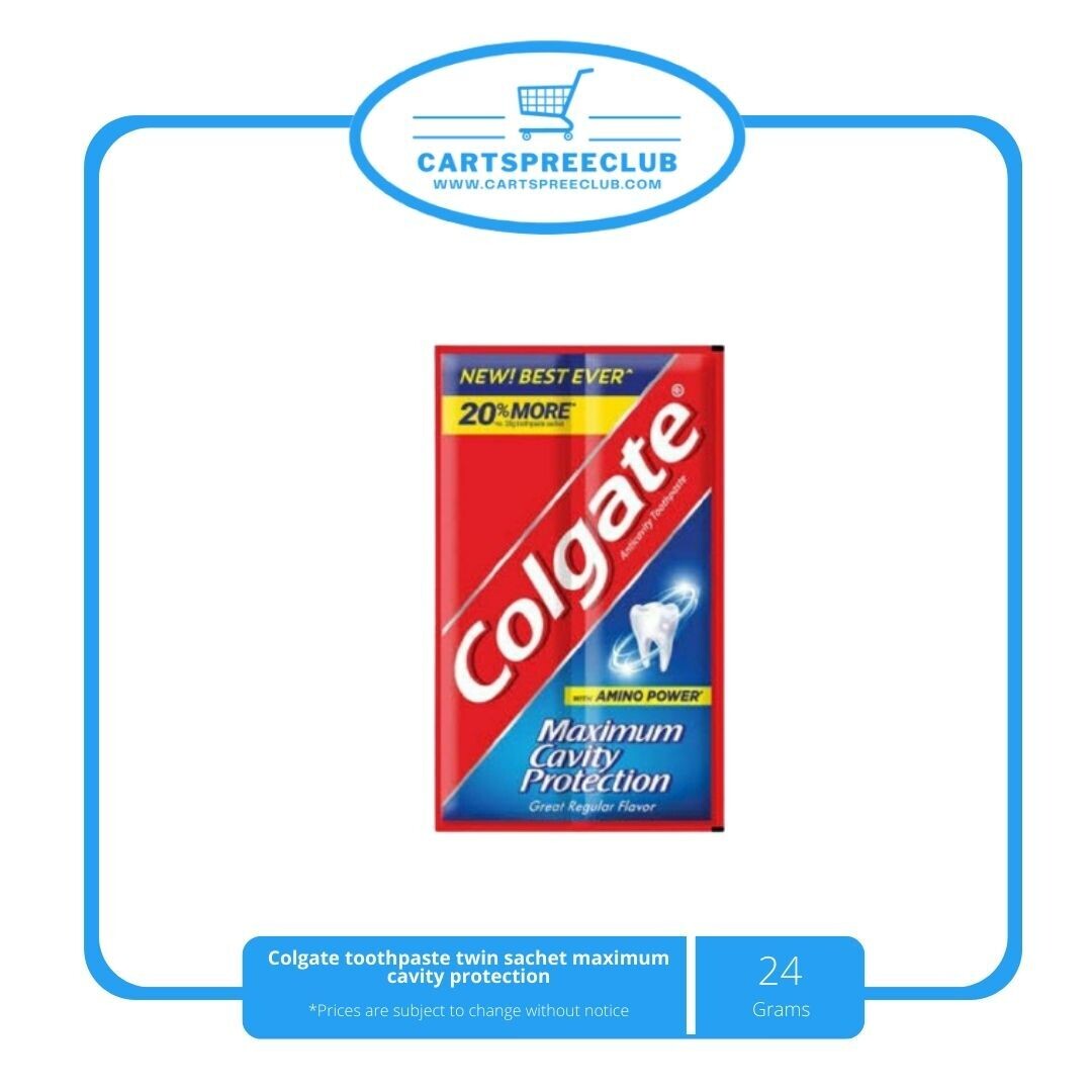 Colgate Toothpaste Twin Sachet Maximum Cavity Protection 24g