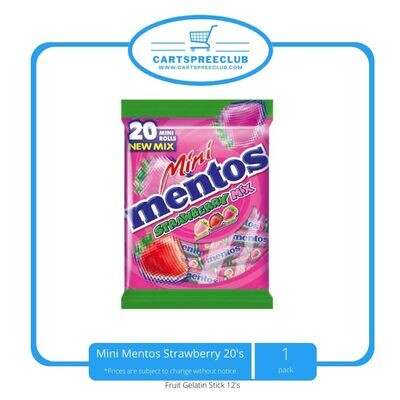 Mini Mentos Strawberry 20's