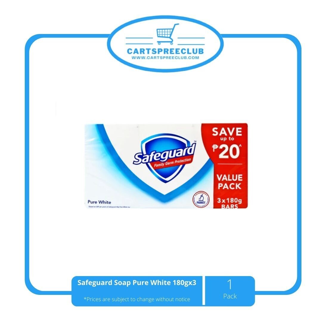 Safeguard Soap Pure White 180gx3