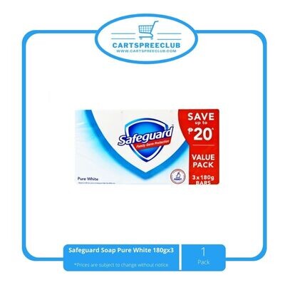 Safeguard Soap Pure White 180gx3