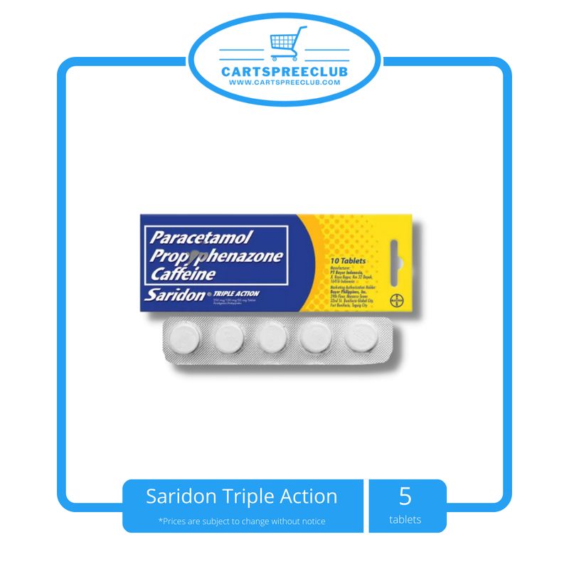 Saro Ridon Saridon Triple Action 5 Tablets