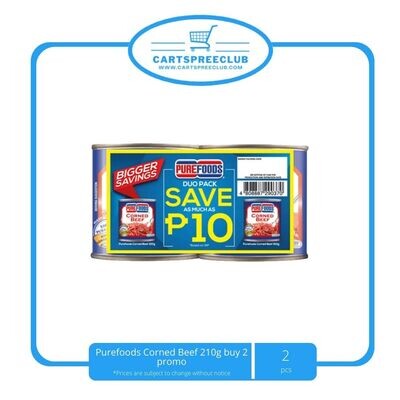 Purefoods Corned Beef 210g buy 2 promo